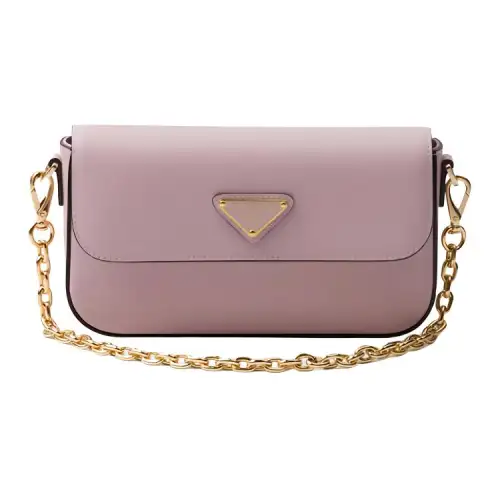 PRADA Saffiano Leather Handbag, Shoulder Bag Mini Women's Dark Pink