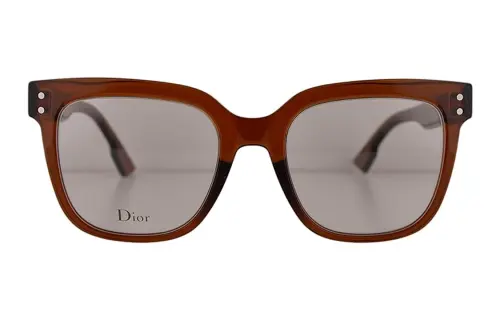 DIOR Plastic Square Sunglasses Women's Brown