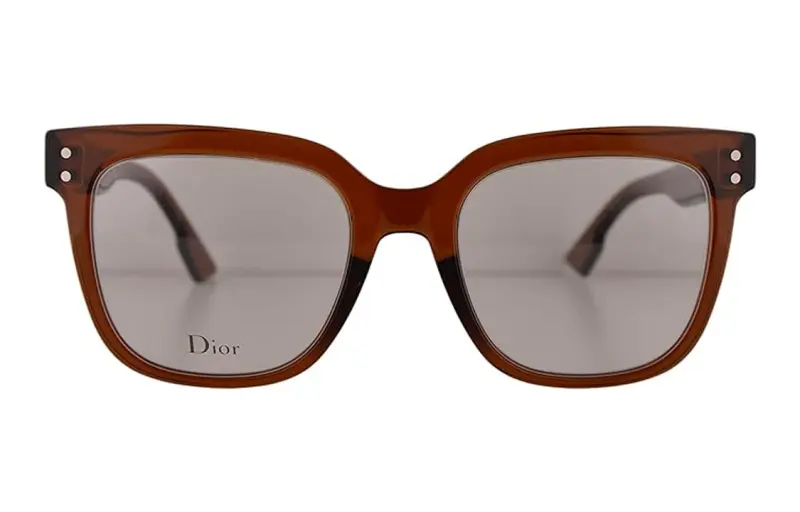 DIOR Plastic Square Sunglasses Women's Brown