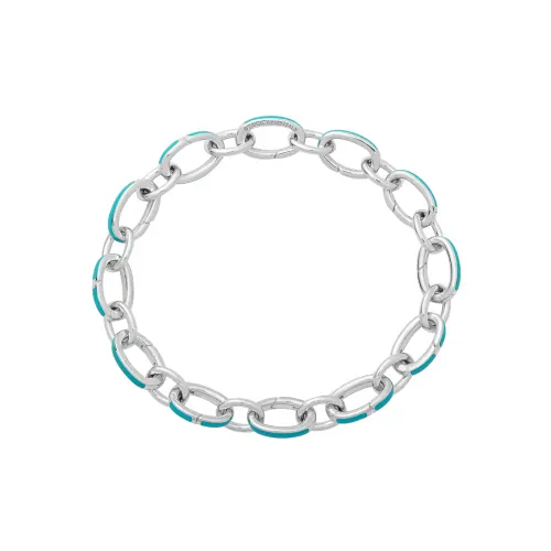 TIFFANY & CO. 925 Sterling Silver Enamel Bracelets Women's Silver