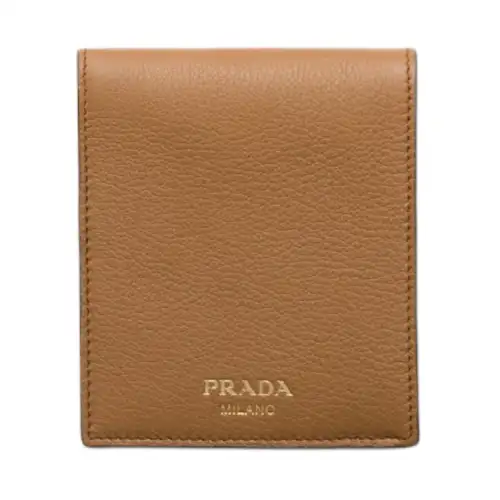 PRADA Leather Wallet Men's Brown