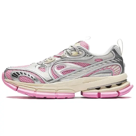 ANTA Champion Series Running Shoes Women's Low-Top Pink Silver