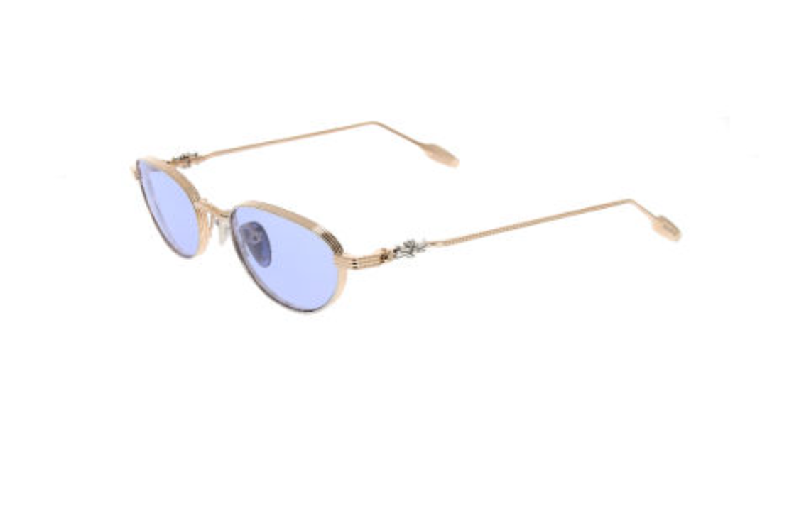 Chrome Hearts Oval Sunglasses Women's Gold