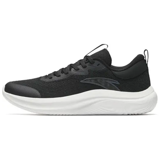 Anta Breathable Lightweight Low Top Casual Running Shoes Men's Black White