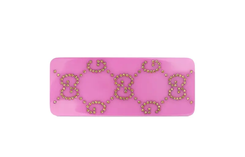 GUCCI Resin, Crystal Hair Clips Women's Pink