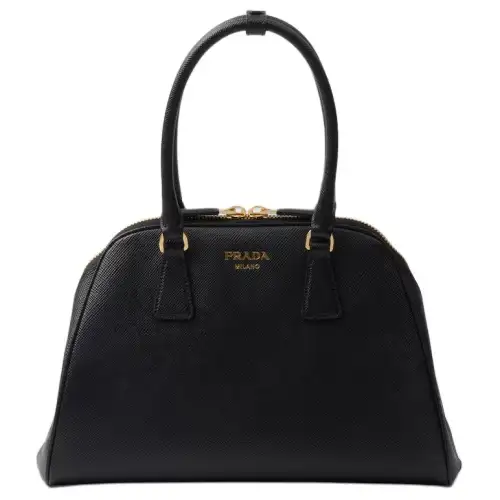 PRADA Saffiano Leather Handbag Medium Women's Black