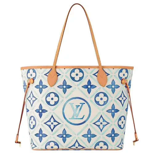 LOUIS VUITTON Neverfull Mm Lagoon Blue