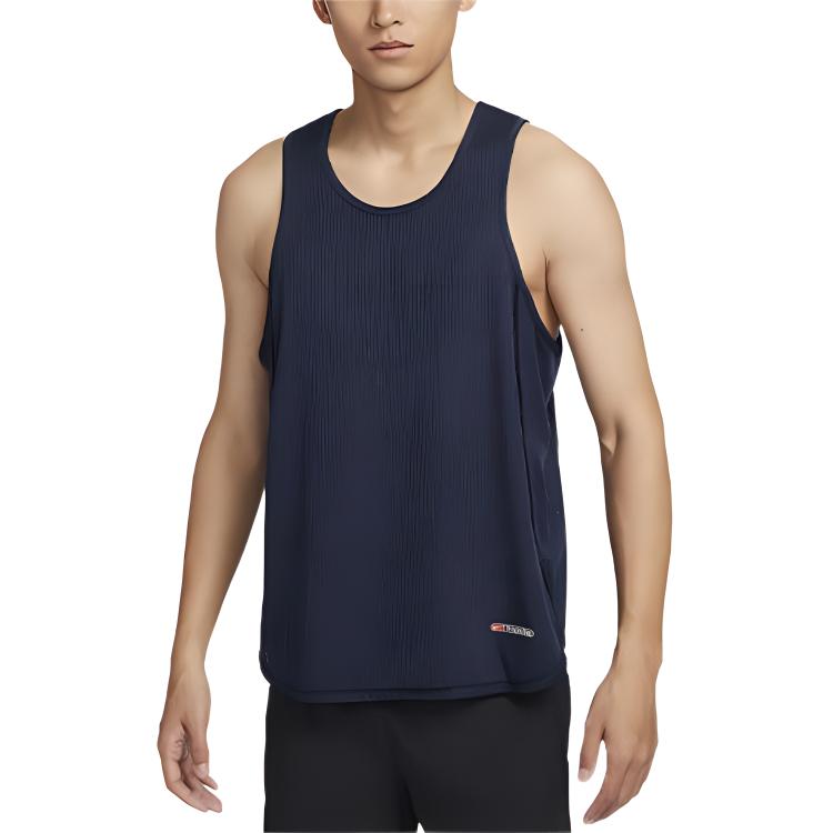 Nike Running Tank Tops Men’s Black Crew Neck Moderate Straight Fit
