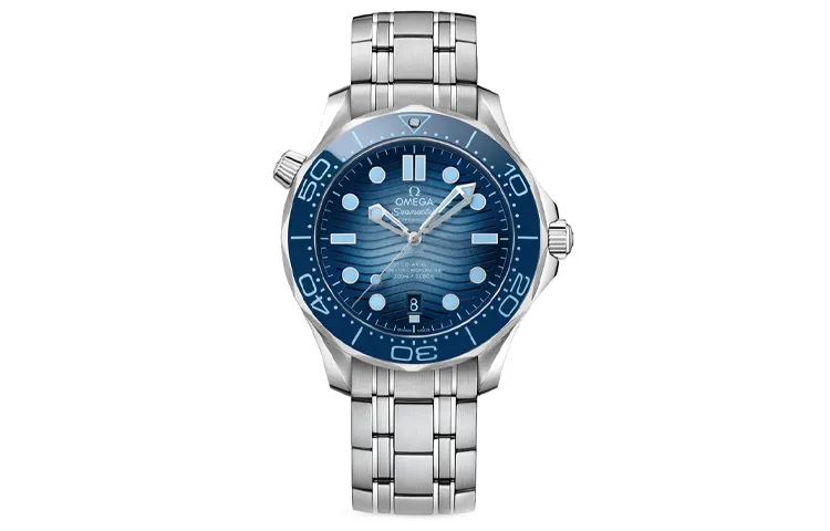 OMEGA Seahorse Collection 300m Diving Watch Automatic Mechanical Movement Men's Watches Watch 42mm Blue Dial