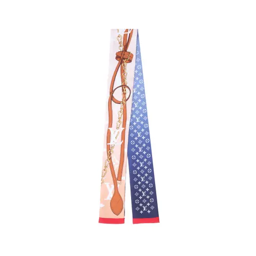LOUIS VUITTON Mulberry Silk Scarves Women's