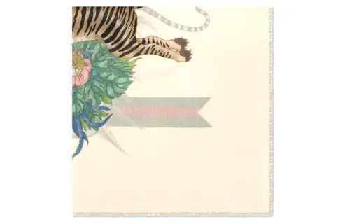 GUCCI Printed Pattern Modal Scarves Kids' Yellow