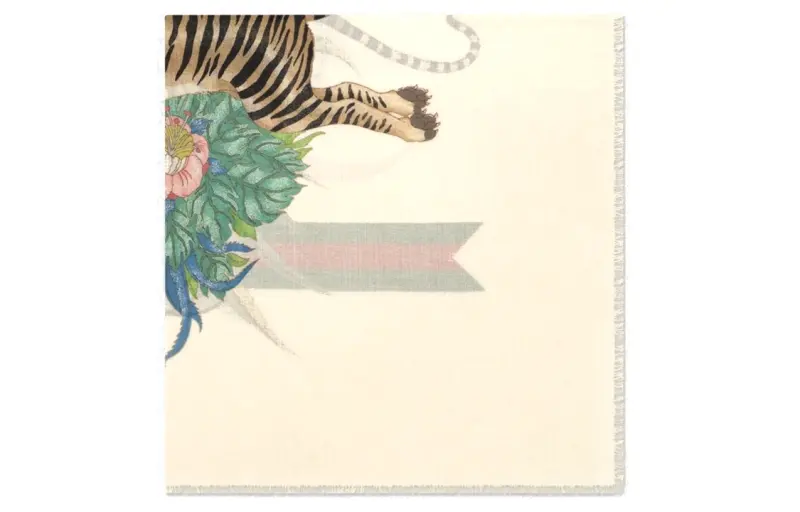 GUCCI Printed Pattern Modal Scarves Kids' Yellow