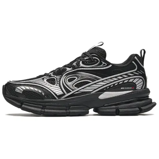 ANTA Champion Series Running Shoes Men Low-Top Black Silver