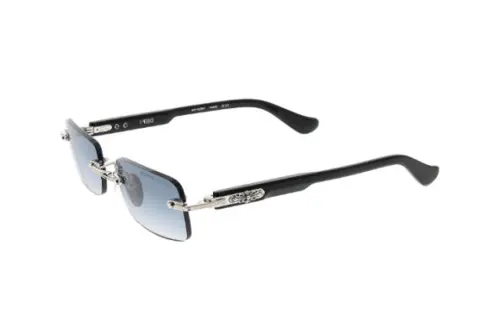 Chrome Hearts Plate Frame Irregular Shape Sunglasses Women's Black