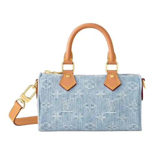 LOUIS VUITTON Nano Speedy Sky Blue Denim