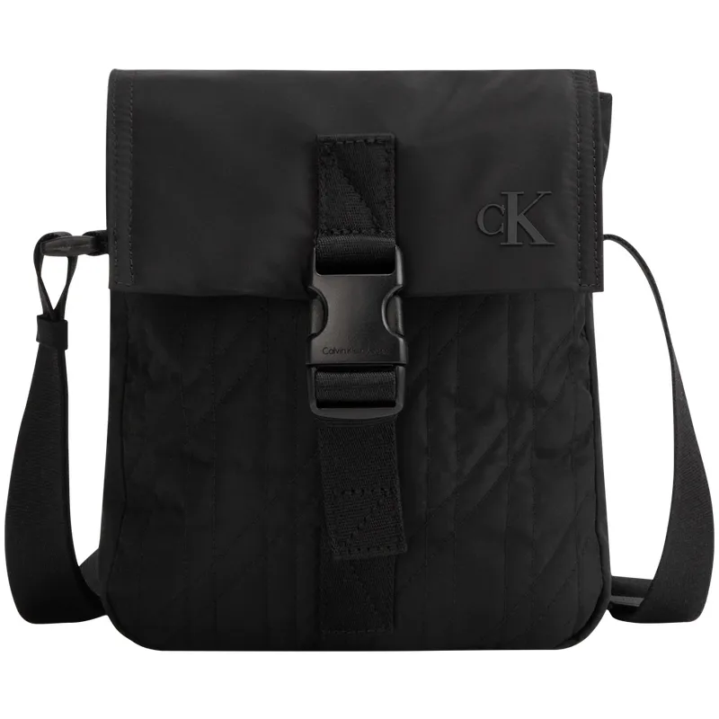 CALVIN KLEIN Fabric Crossbody Bags Men's Space Black