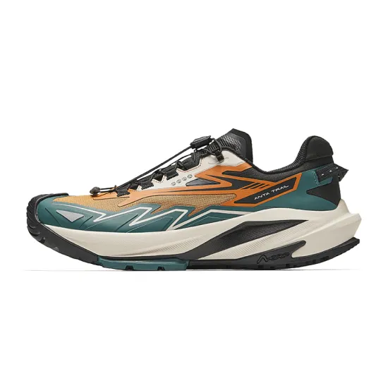 ANTA Tracking Running Shoes Men Low-Top Creamy Brown/Basic Black