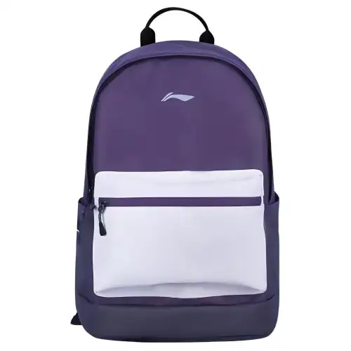 Li Ning Sports Life Collection Large Capacity Polyester Backpack Regular Unisex Purple