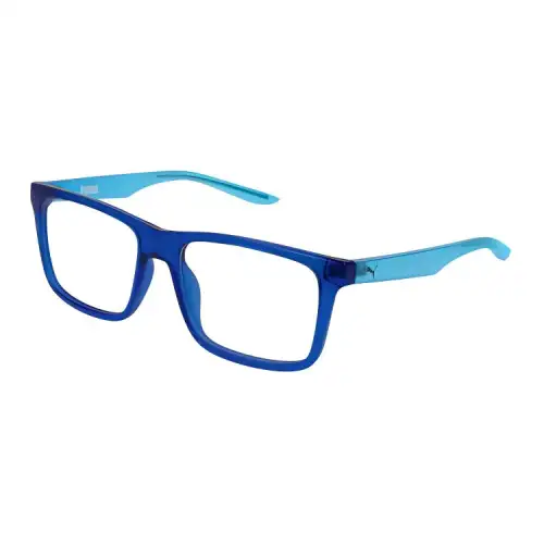 PUMA Square Eyeglass Frames Men's Blue