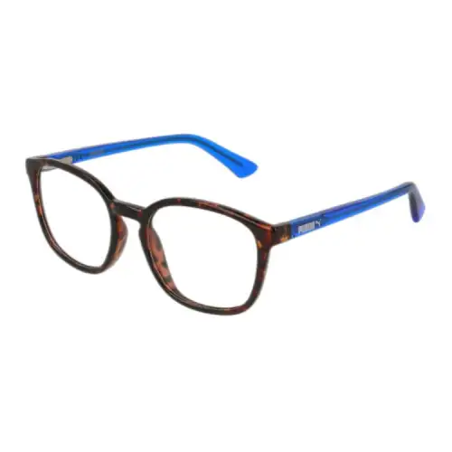 PUMA Square Eyeglass Frames Men's Blue