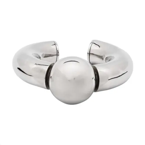 Balenciaga Brass Bangles Women's Silver