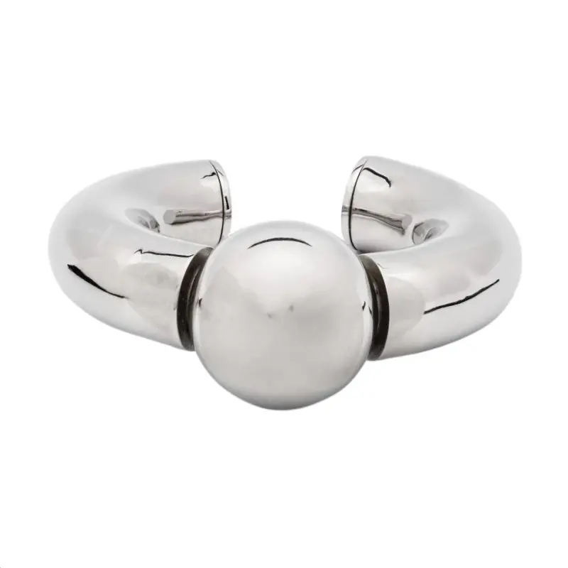 Balenciaga Brass Bangles Women's Silver
