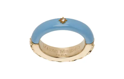 Maison Margiela Brass, Glass, Enamel Rings Men's Gold