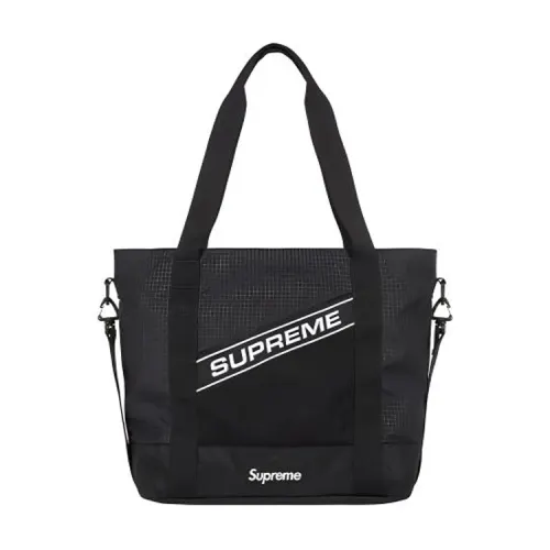 Supreme Waterproof Nylon Tote Bag, Shopping Bag, Shoulder Bag, Crossbody Bag, Handbag Regular Unisex Black
