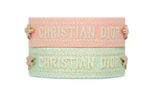 DIOR Metal Rope Bracelets Women's Green/Pink