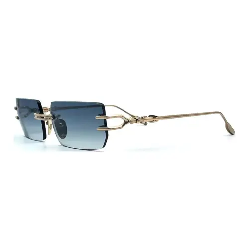 Chrome Hearts Titanium Square Sunglasses Men's Gold