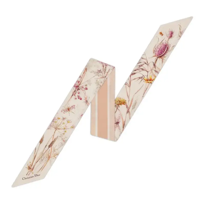 DIOR Silk Silk Scarves Women's Pink