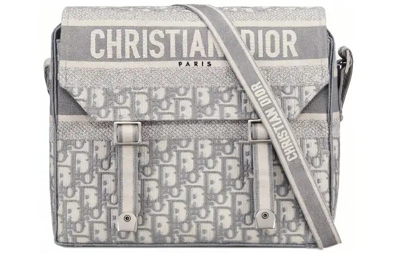 DIOR Canvas Bag, Messenger Bag, Messenger Bag, Shoulder Bag, Crossbody Bag Regular Women's Gray