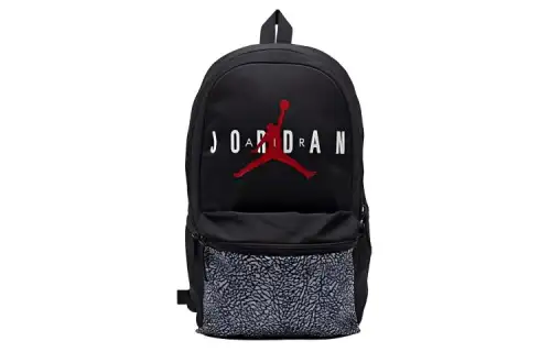 Jordan Polyester Backpack Regular Unisex Black & Electronic Print