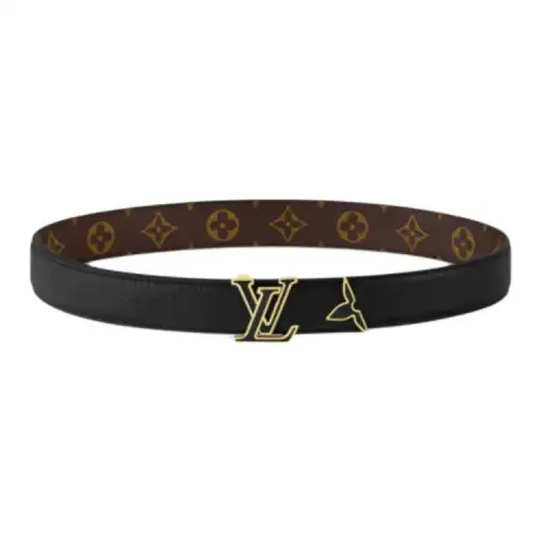 LOUIS VUITTON Pretty Lv Enamel 30mm Reversible Belt