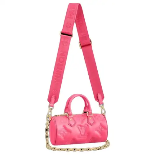 LOUIS VUITTON Calfskin Chain Bag, Shoulder Bag, Crossbody Bag, Handbag Small Women's Pink