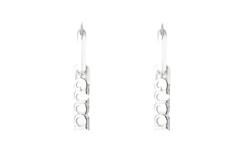 GUCCI 925 Sterling Silver Earrings Unisex Silver