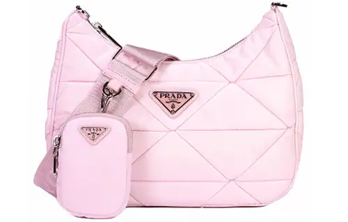 PRADA Nylon Shoulder Bag, Crossbody Bag Women's Pink
