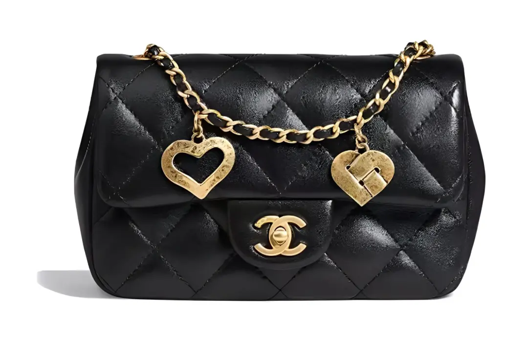 CHANEL Classic Flap CF Sheepskin Crossbody Bags Mini Women's Black