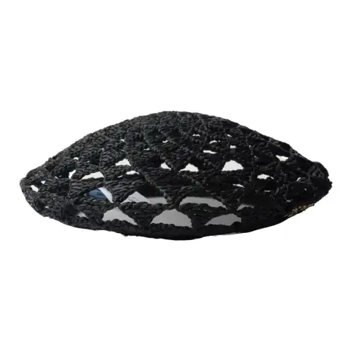 PRADA Woven raffia Beret