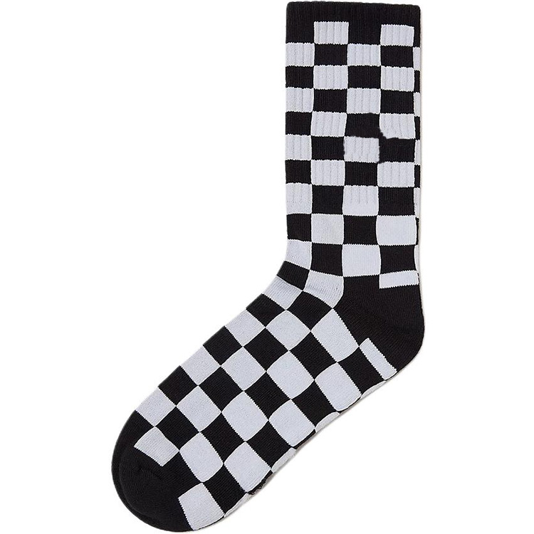 Vans CHECKERBOARD CREW Socks Unisex 1 Pack Black White