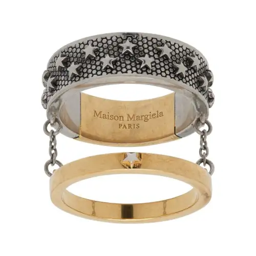 Maison Margiela Brass Rings Men's Silver/Gold