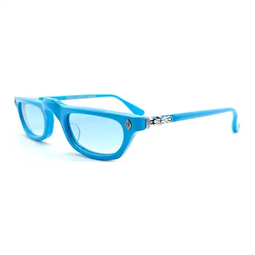 Chrome Hearts Acetate Rectangular Sunglasses Men's Blue