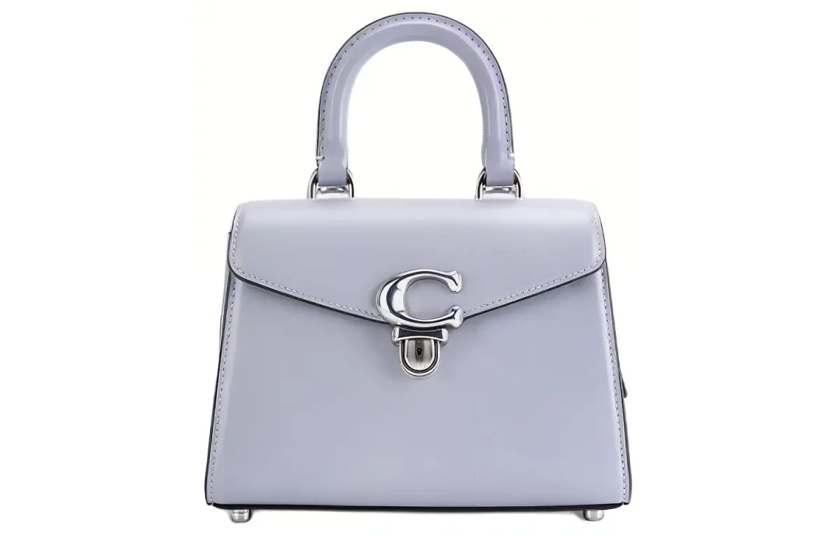 COACH Sammy Cow Leather, Shoulder Bag, Crossbody Bag, Handbag Small Women's Gray Blue