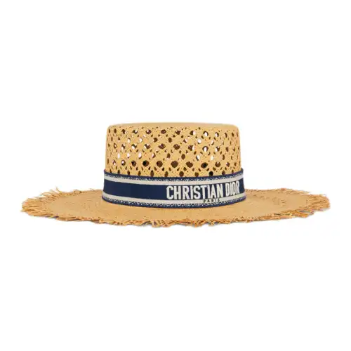 DIOR Cotton Paper Hats & Caps Women's Yellow