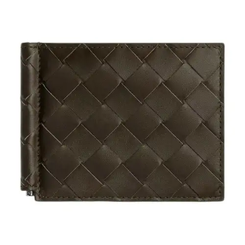 Bottega Veneta Calfskin Wallet Men's Brown & Light Brown