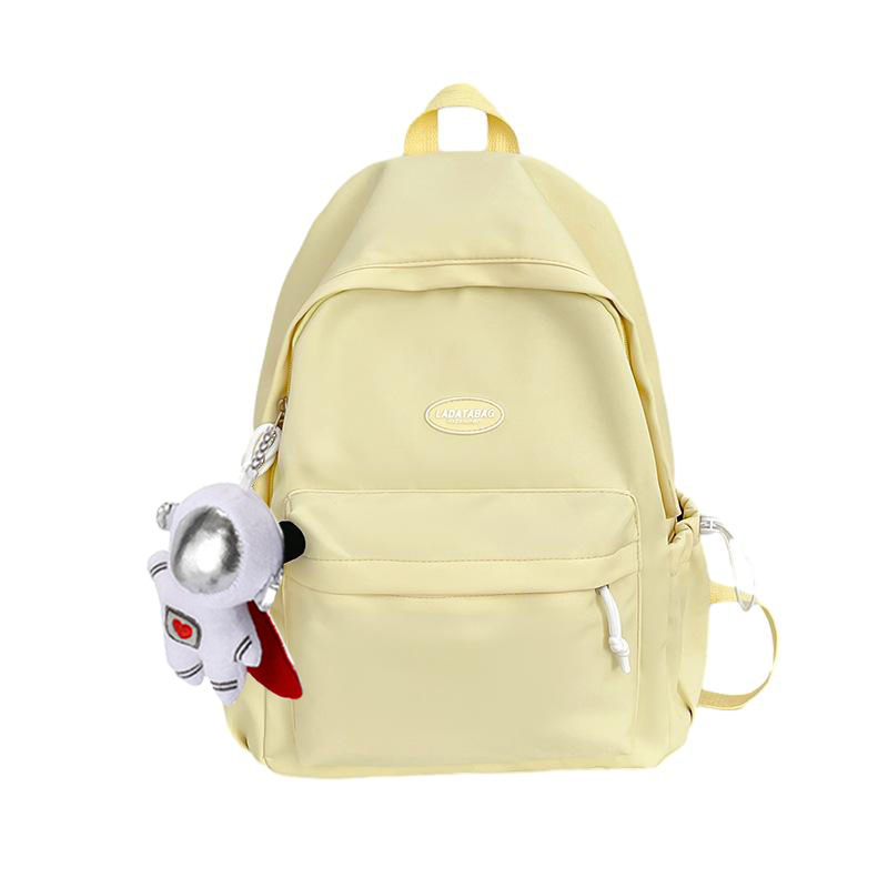 LOUIS ROYALN Nylon Backpack Regular Unisex Custard/Cream Green/Blue/Ecru/Black