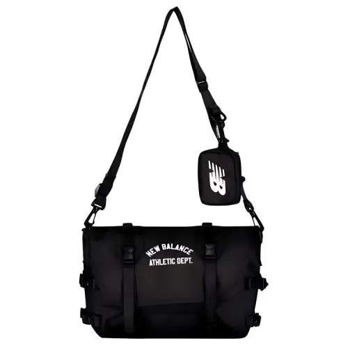 New Balance Fabric Shoulder Bag, Crossbody Bag Regular Unisex Black