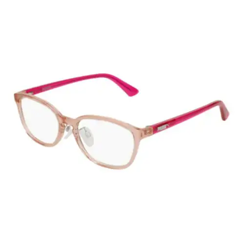 PUMA Irregular Shape Eyeglass Frames Men's Beige