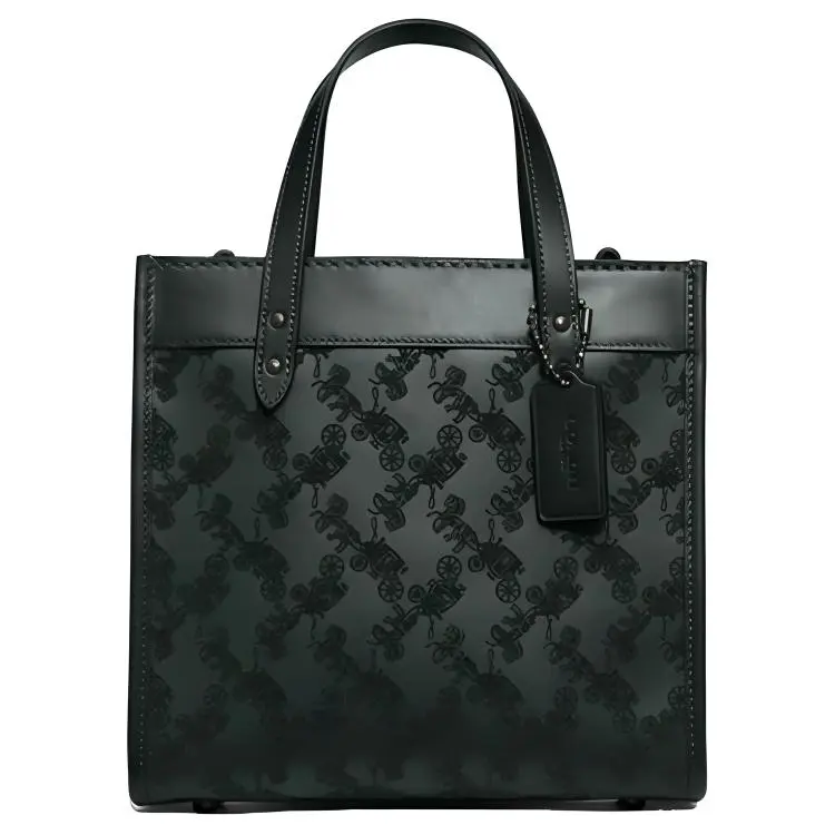 COACH Field Cow Leather Tote Bag, Shopping Bag, Handbag, Shoulder Bag, Crossbody Bag Medium Women's Green
