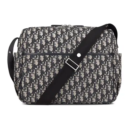 DIOR Canvas Toiletry Bag, Shoulder Bag, Crossbody Bag Unisex Blue